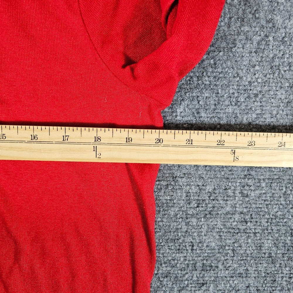Lauren Ralph Lauren Graphic Logo Long Length Shirt Red Women's Size Small Preppy - Picture 5 of 6